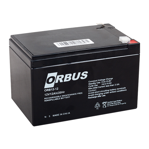 Orbus ORB12-12 12 Volt 12 Amper Kuru Akü (151X98X95 Mm)